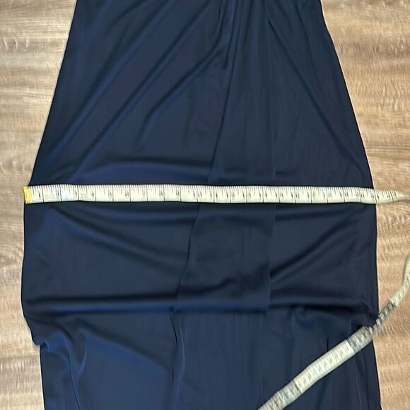 R & M Richards navy blue lace cocktail gown evening dress 8 - Picture 10 of 13